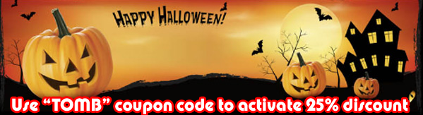 Use TOMB coupon code to activate 25% discount