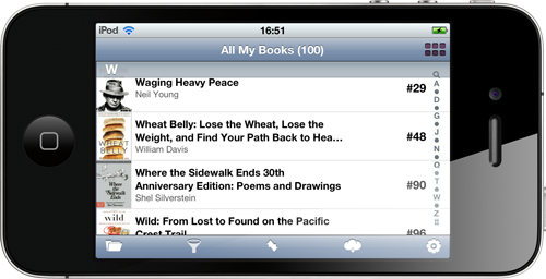 All My Books for iPhone - book list
