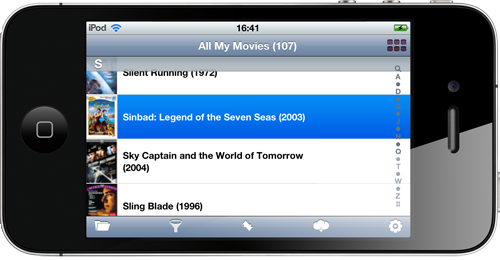 All My Movies for iPhone - movie list