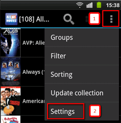 settings for Android