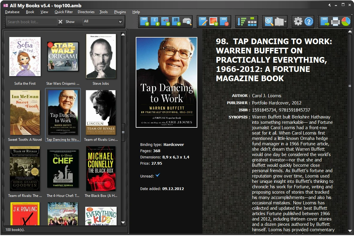 how to catalog books with All My Books app