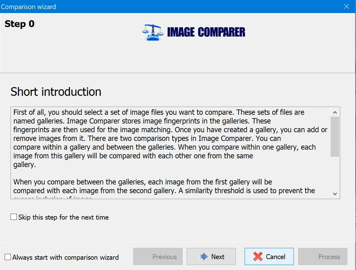 Image Comparer Comparison Wizard screenshot thumbnail