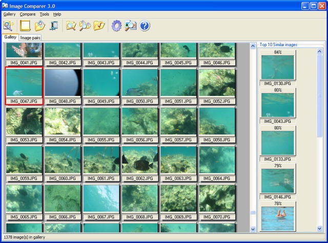 Image Comparer gallery view snapshot